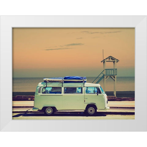 Coast Life White Modern Wood Framed Art Print by Lewis, Sheldon