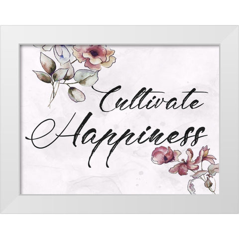 Cultivate White Modern Wood Framed Art Print by Lewis, Sheldon