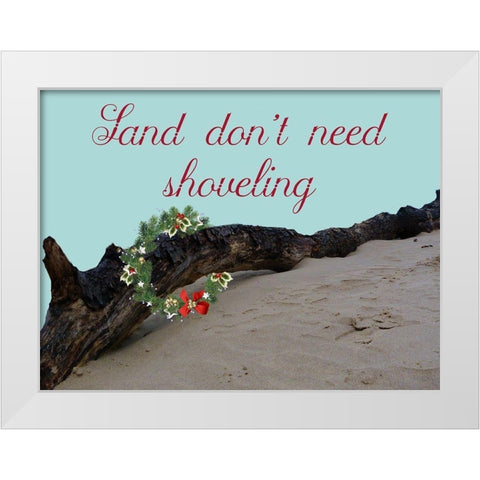 Christmas Sand White Modern Wood Framed Art Print by Lewis, Sheldon