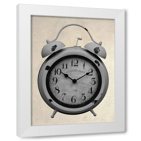 Time Keeper White Modern Wood Framed Art Print by Lewis, Sheldon