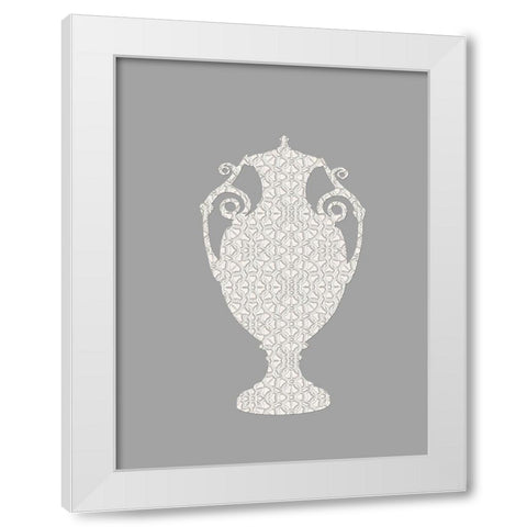 Soft Neutrals White Modern Wood Framed Art Print by Lewis, Sheldon