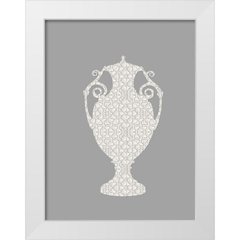 Soft Neutrals White Modern Wood Framed Art Print by Lewis, Sheldon