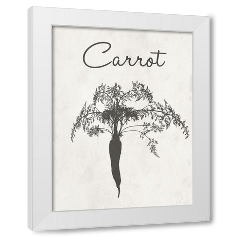 Carrot Farm Botanical White Modern Wood Framed Art Print by Lewis, Sheldon