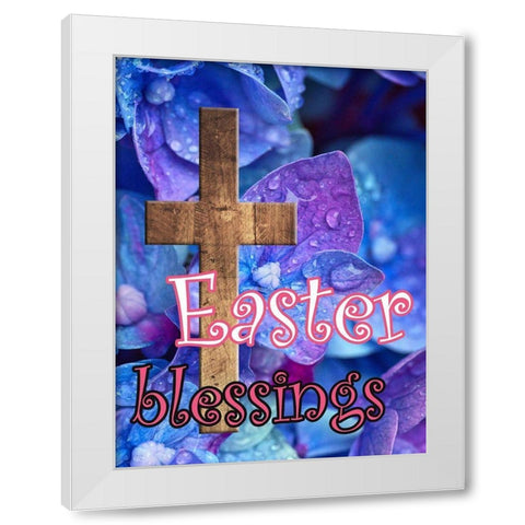 Easter Blessings White Modern Wood Framed Art Print by Lewis, Sheldon