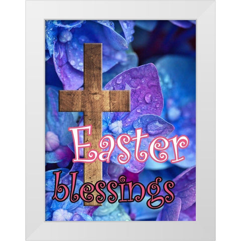 Easter Blessings White Modern Wood Framed Art Print by Lewis, Sheldon