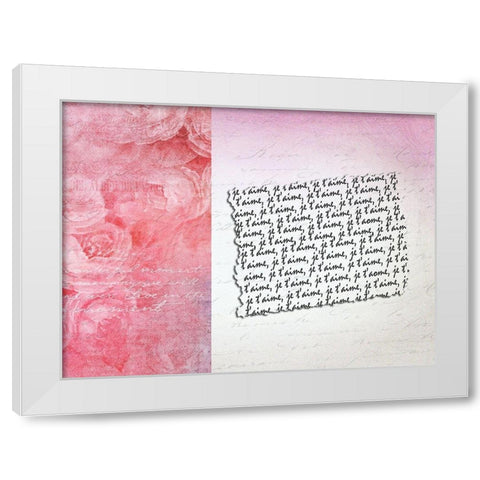 Je Taime White Modern Wood Framed Art Print by Lewis, Sheldon
