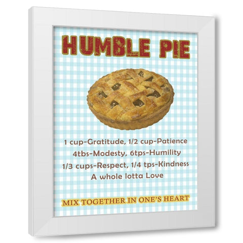 Humble Pie White Modern Wood Framed Art Print by Lewis, Sheldon