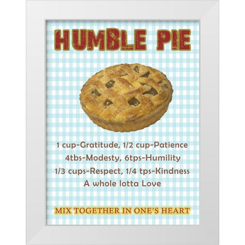 Humble Pie White Modern Wood Framed Art Print by Lewis, Sheldon