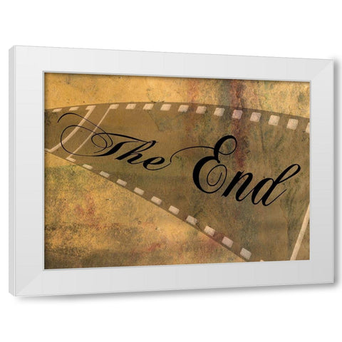 The End White Modern Wood Framed Art Print by Lewis, Sheldon
