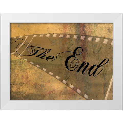 The End White Modern Wood Framed Art Print by Lewis, Sheldon