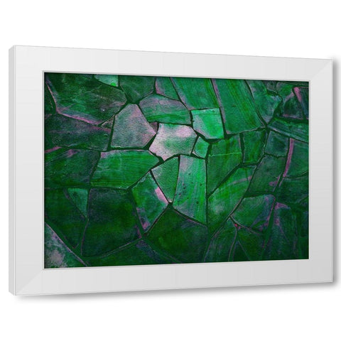 Tropical Green White Modern Wood Framed Art Print by Lewis, Sheldon