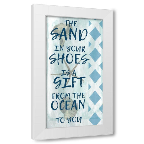 Sandy Gift White Modern Wood Framed Art Print by Lewis, Sheldon
