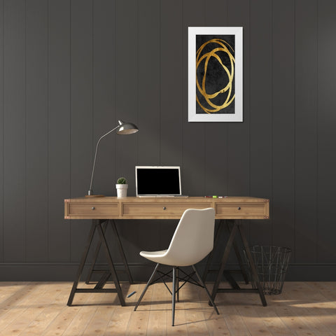 Old Gold 1 White Modern Wood Framed Art Print by Lewis, Sheldon