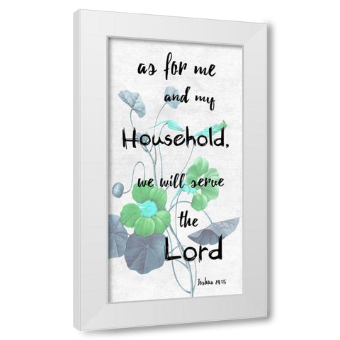 Joshua 24-15 White Modern Wood Framed Art Print by Lewis, Sheldon