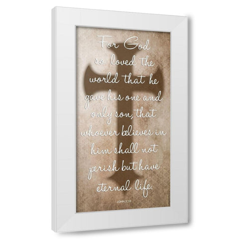 Love Of God White Modern Wood Framed Art Print by Lewis, Sheldon