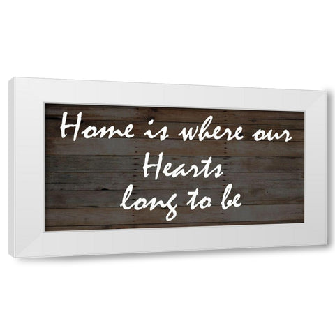 Our Hearts White Modern Wood Framed Art Print by Lewis, Sheldon
