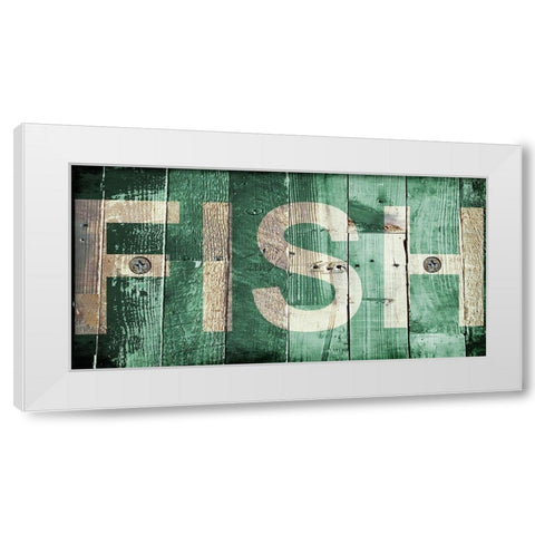 Fish White Modern Wood Framed Art Print by Lewis, Sheldon