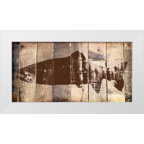 Fish 3 White Modern Wood Framed Art Print by Lewis, Sheldon