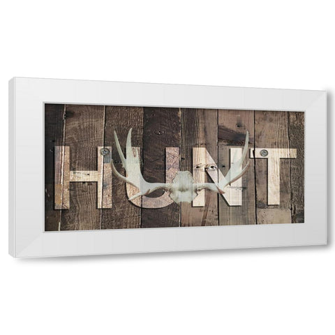 Hunt White Modern Wood Framed Art Print by Lewis, Sheldon