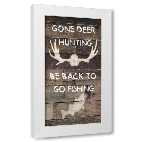 Fishing Next White Modern Wood Framed Art Print by Lewis, Sheldon