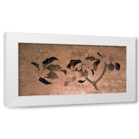 Copper Bloom White Modern Wood Framed Art Print by Lewis, Sheldon