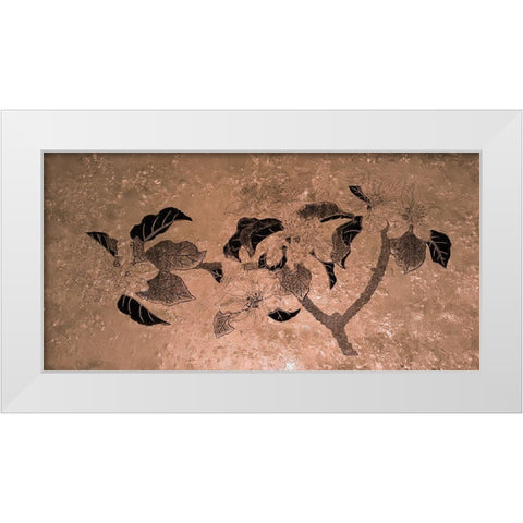 Copper Bloom White Modern Wood Framed Art Print by Lewis, Sheldon