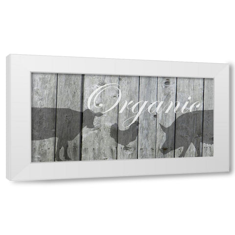 Organic White Modern Wood Framed Art Print by Lewis, Sheldon