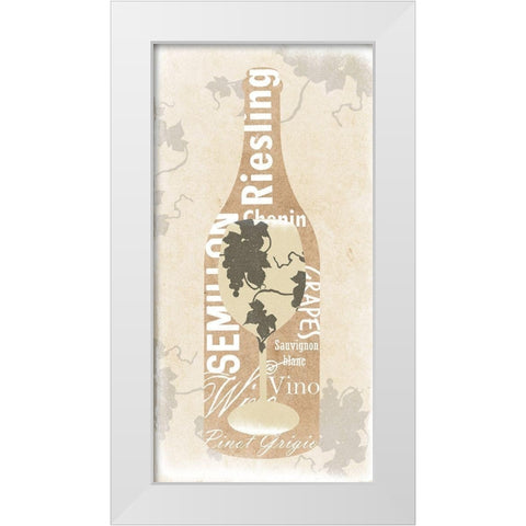 White Wine White Modern Wood Framed Art Print by Lewis, Sheldon