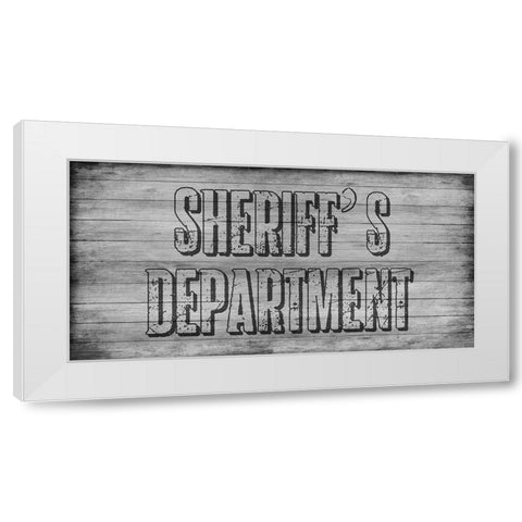 Office White Modern Wood Framed Art Print by Lewis, Sheldon