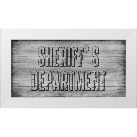 Office White Modern Wood Framed Art Print by Lewis, Sheldon