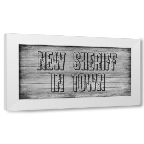New Sheriff White Modern Wood Framed Art Print by Lewis, Sheldon