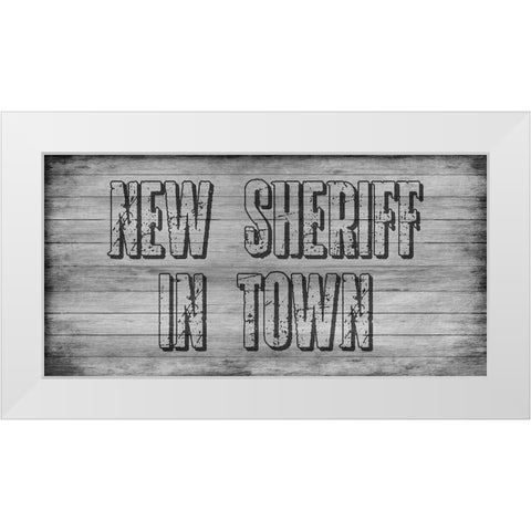 New Sheriff White Modern Wood Framed Art Print by Lewis, Sheldon