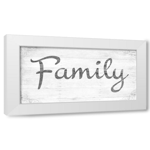 Family White Modern Wood Framed Art Print by Lewis, Sheldon