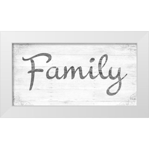Family White Modern Wood Framed Art Print by Lewis, Sheldon