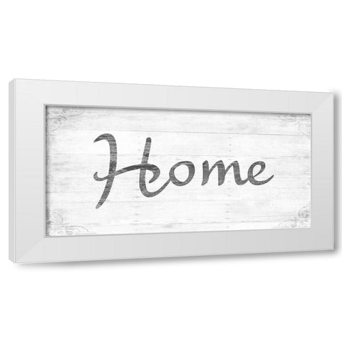 Home White Modern Wood Framed Art Print by Lewis, Sheldon