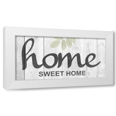 Home Sweet White Modern Wood Framed Art Print by Lewis, Sheldon