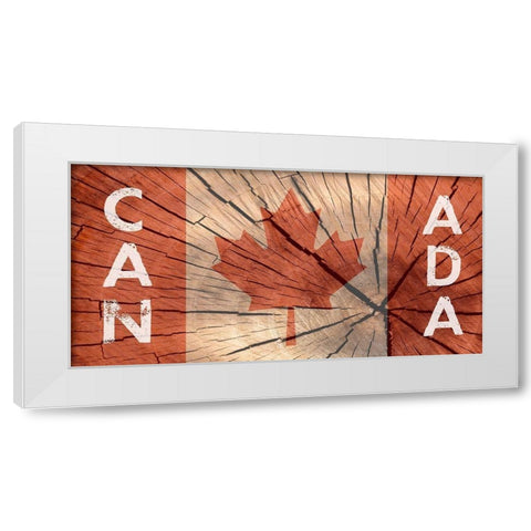 Canada White Modern Wood Framed Art Print by Lewis, Sheldon