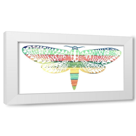 Floating Colors White Modern Wood Framed Art Print by Lewis, Sheldon