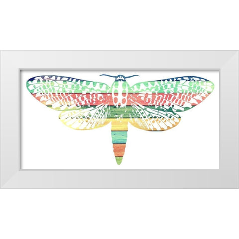 Floating Colors White Modern Wood Framed Art Print by Lewis, Sheldon