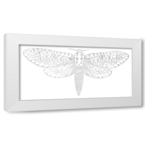 Floating Angel White Modern Wood Framed Art Print by Lewis, Sheldon