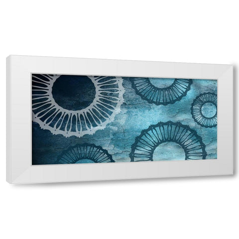 London Flat Abstract White Modern Wood Framed Art Print by Lewis, Sheldon