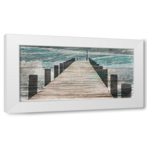 Jetty White Modern Wood Framed Art Print by Lewis, Sheldon