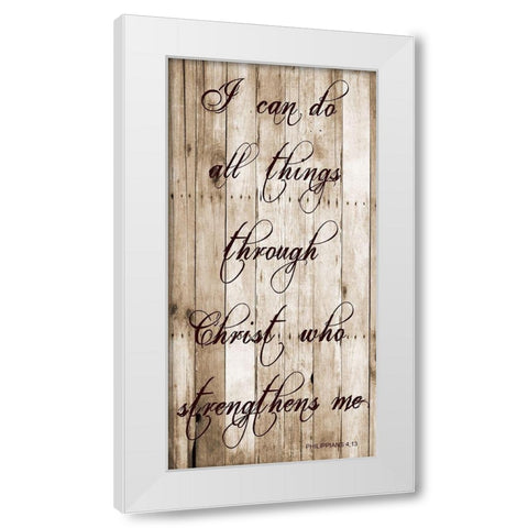 Christ White Modern Wood Framed Art Print by Lewis, Sheldon