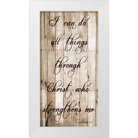 Christ White Modern Wood Framed Art Print by Lewis, Sheldon