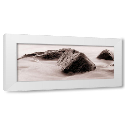 Mystic Flow White Modern Wood Framed Art Print by Lewis, Sheldon