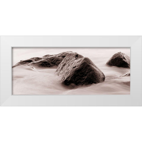 Mystic Flow White Modern Wood Framed Art Print by Lewis, Sheldon