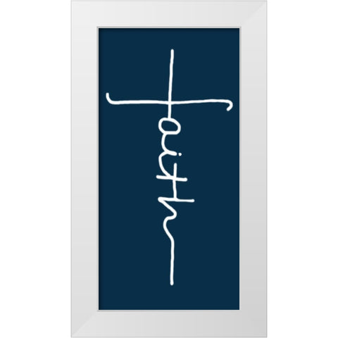Faith White Modern Wood Framed Art Print by Lewis, Sheldon