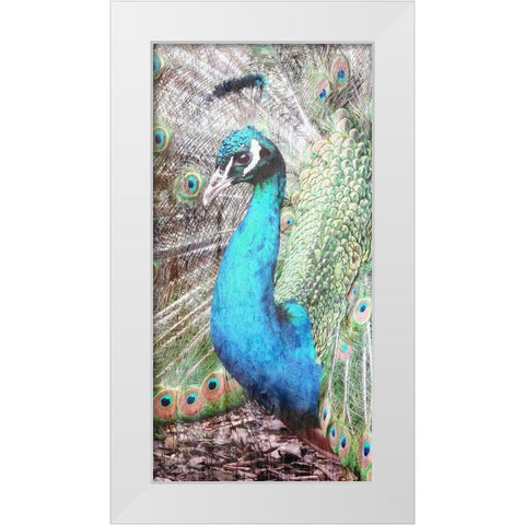 Colered Elegance 2 White Modern Wood Framed Art Print by Lewis, Sheldon