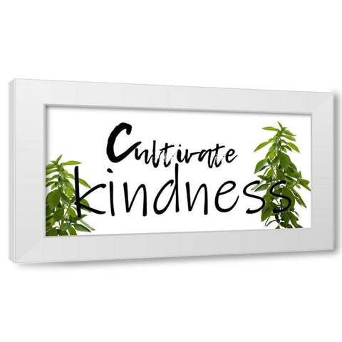 Kindness White Modern Wood Framed Art Print by Lewis, Sheldon