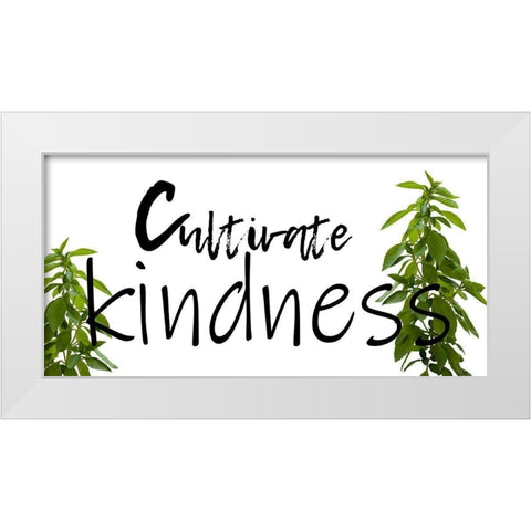 Kindness White Modern Wood Framed Art Print by Lewis, Sheldon